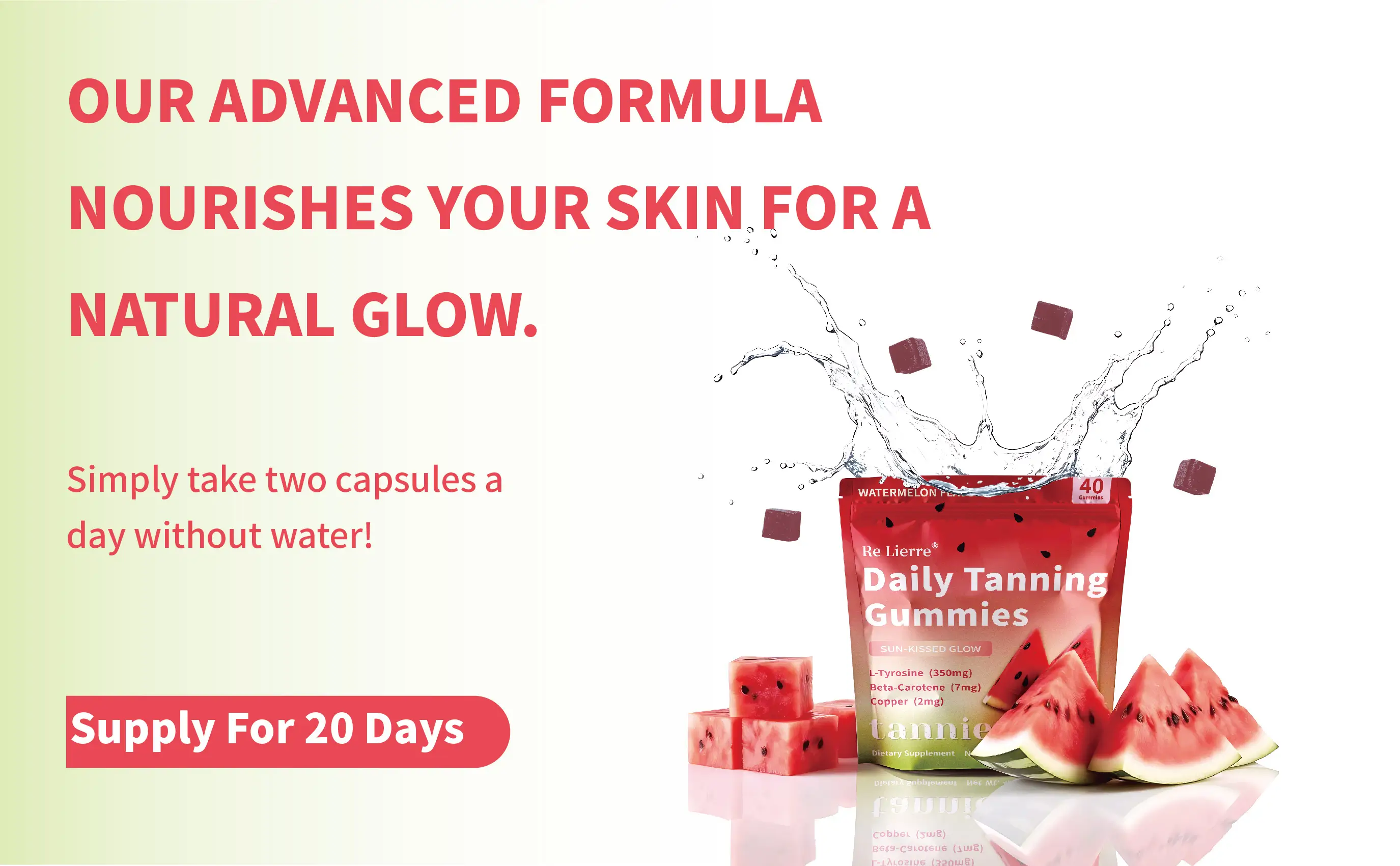 Daily Tanning Gummies | L-Tyrosine, Beta-Carotene & Copper