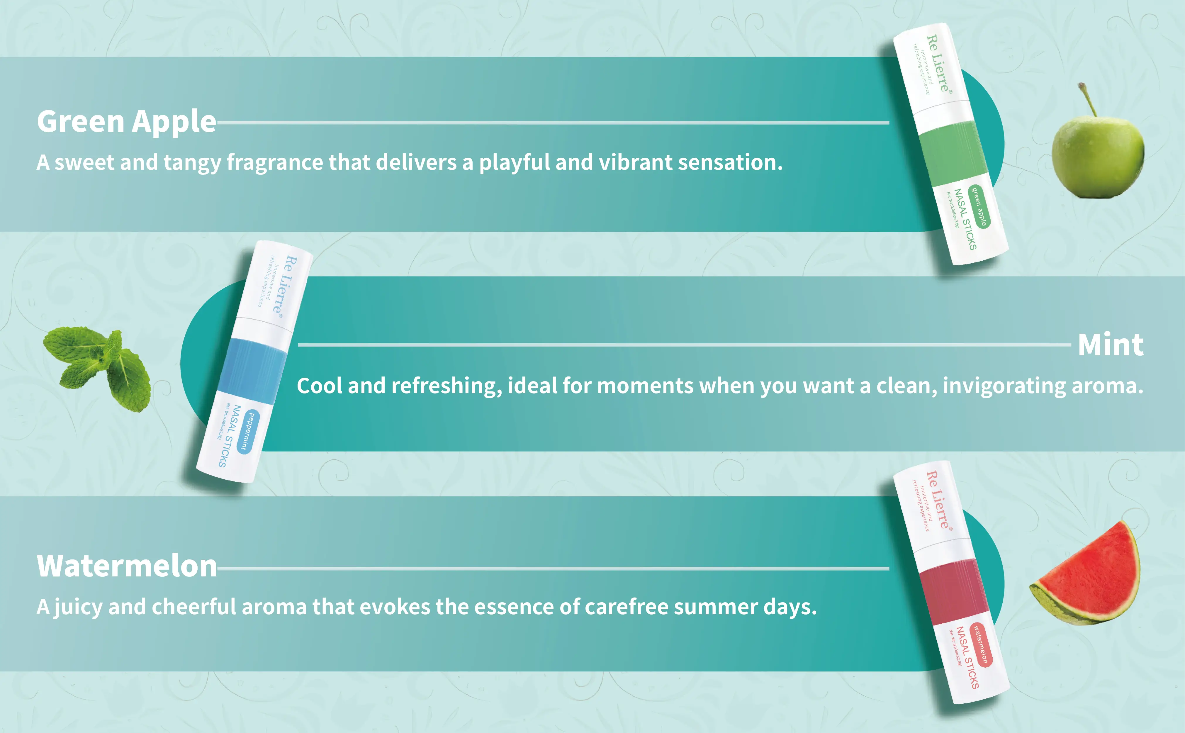 Nasal Inhaler – Dual-Action | Jasmine, Watermelon & Mint