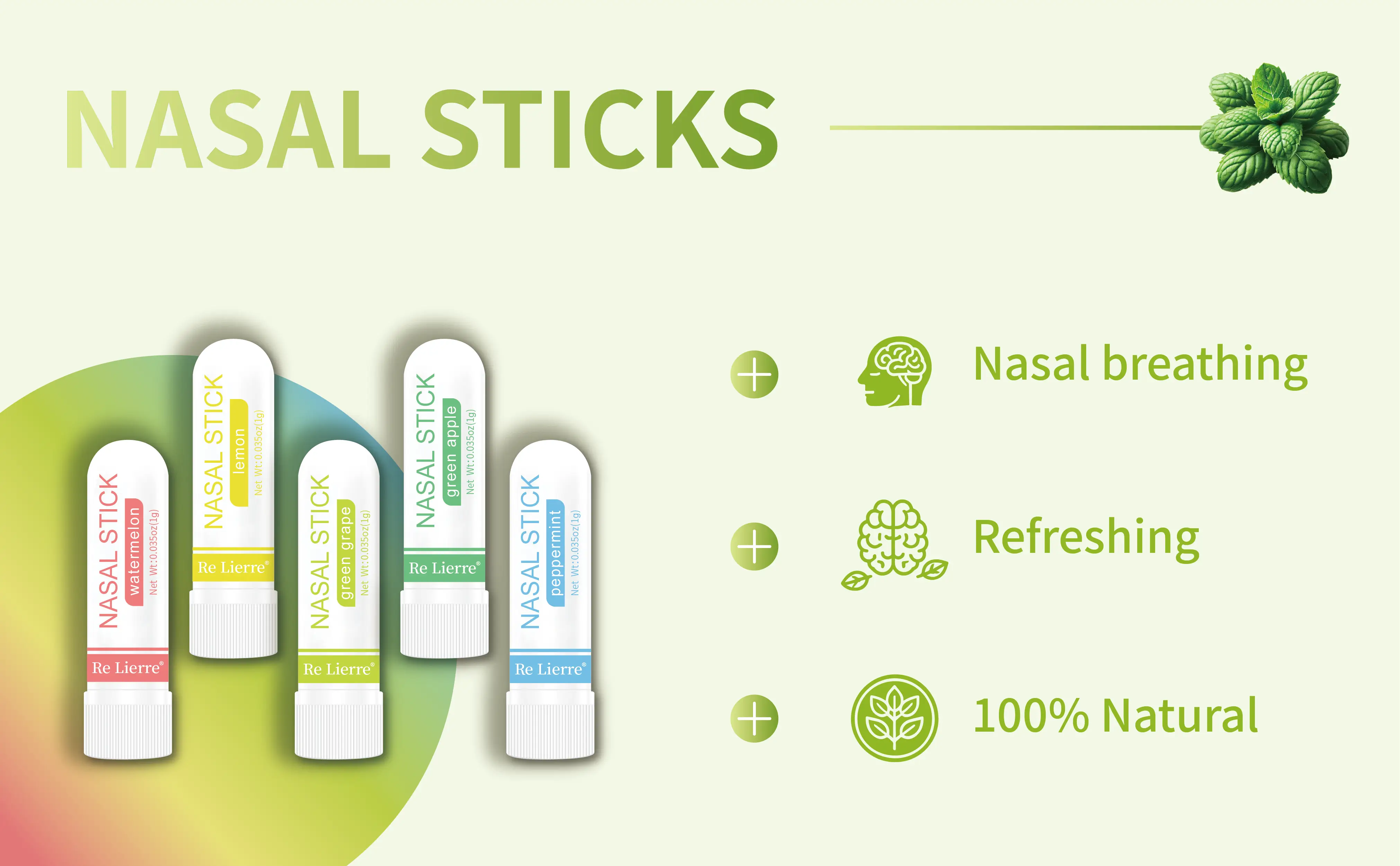 Nasal Inhaler Stick | Fruity Mix & Cooling Min