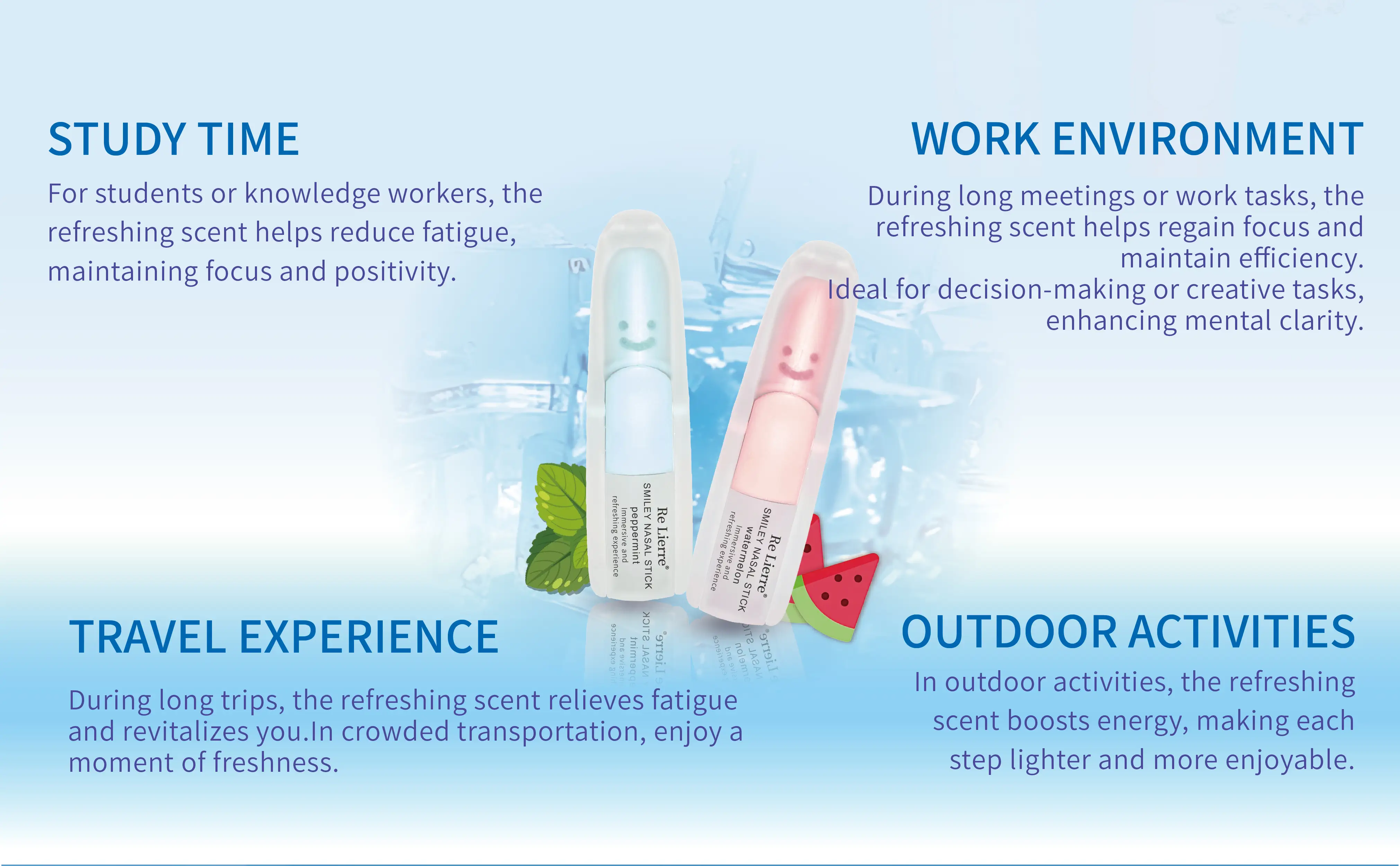 Nasal Stick | Dual-Action Mint or Watermelon Detail